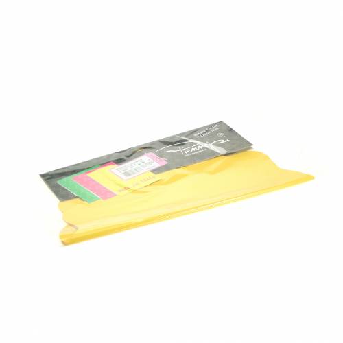 Floristik24 Manchette Rondella rayée jaune Ø40cm 50pcs manchette en pot
