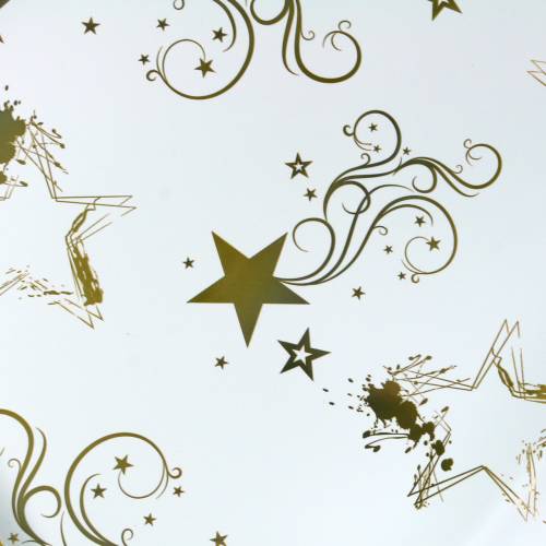 Floristik24 Collerette pour bouquet motif de Noël 60cm blanc 50pcs