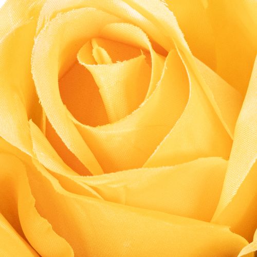 Roses artificielles jaunes à tige longue 62 cm Lot de 12 | Floristik24.fr