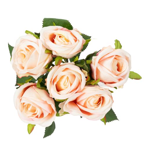Article Bouquet de roses artificielles pour une décoration intérieure élégante et les occasions festives, 44 cm, 6 pièces