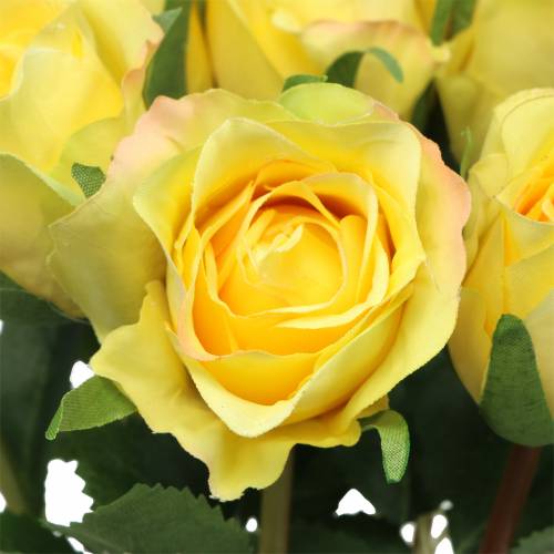 Floristik24 Rose jaune 42cm 12pcs