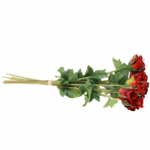 Floristik24 Rose rouge 42cm 12pcs