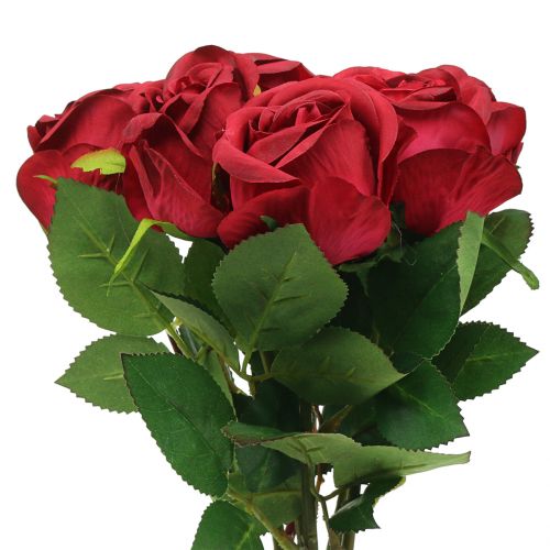 Floristik24 Rose Rouge 44cm 6pcs