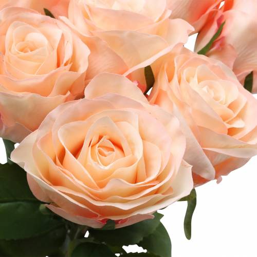 Floristik24 Bouquet de roses artificielles abricot 8 pcs