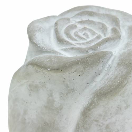 Floristik24 Rose de décoration funéraire Roses de décoration funéraire en béton H7cm 6 pcs