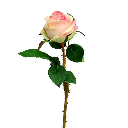 Floristik24 Rose artificielle rose crème Ø9cm L45cm 1 pièce