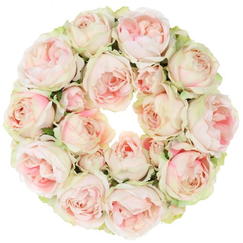 Chapelet Crème / Rose Ø30cm Chapelet Crème / Rose Ø30cm