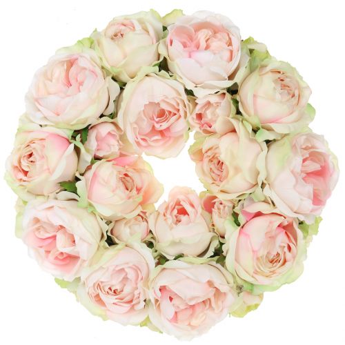 Floristik24 Chapelet Crème / Rose Ø30cm