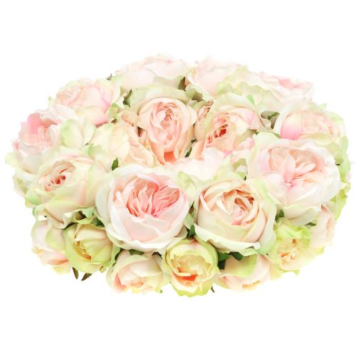 Floristik24 Chapelet Crème / Rose Ø30cm