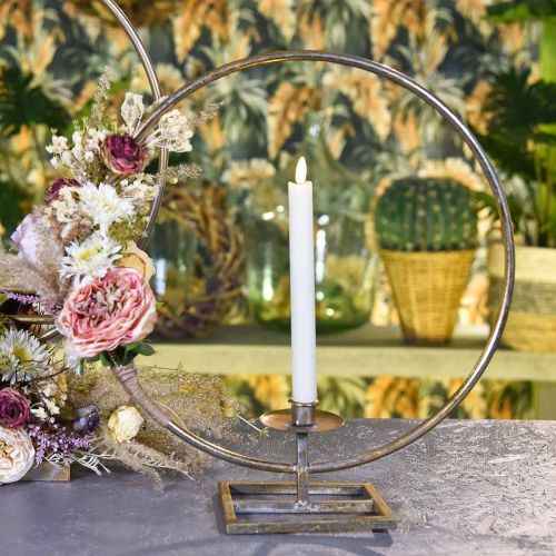 Article Roses artificielles en bouquet bouquet d'automne rose, violet H36cm