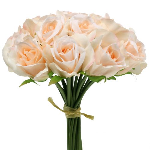 Bouquet de roses pêche Ø22cm