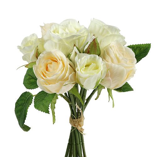 Bouquet de roses crème 26cm