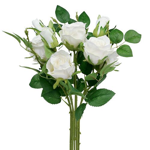 Floristik24 Bouquet de roses blanches L46cm