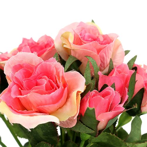 Floristik24 Bouquet de roses couleur fuchsia L 26 cm 3 p.