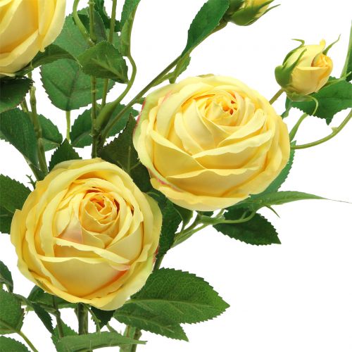 Article Branche de rose jaune 100cm