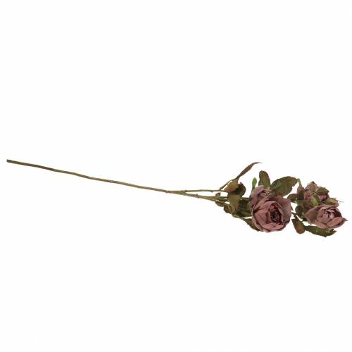 Floristik24 Branche de rose artificielle violet 76cm