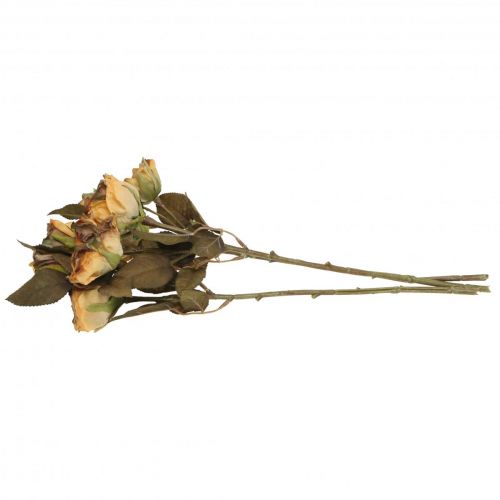Article Bouquet de roses décoratives fleurs artificielles bouquet de roses jaune 45cm 3 pcs