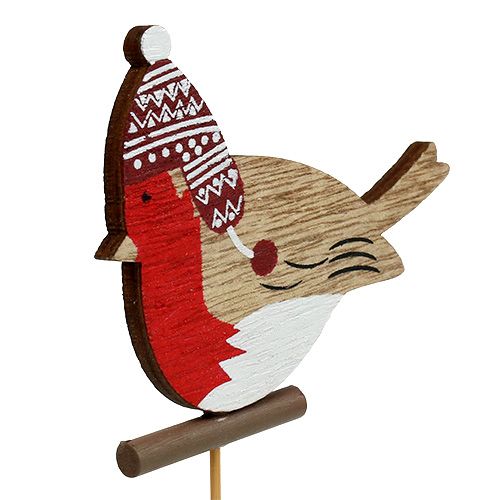 Floristik24 Robin sur bâton 7,5 cm 16 pcs