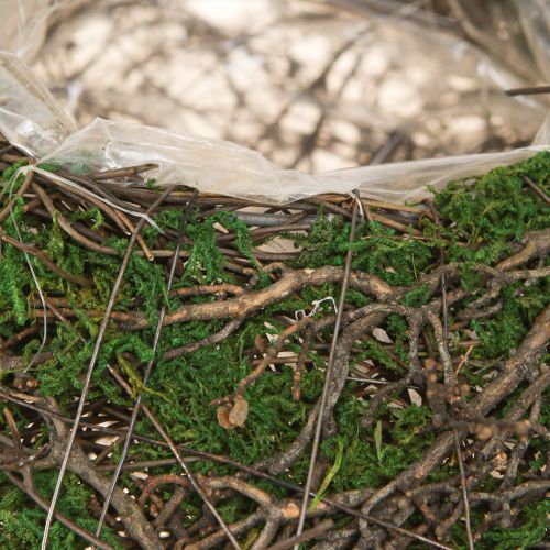 Article Jardinière ronde en mousse avec feuille Ø20cm H7cm