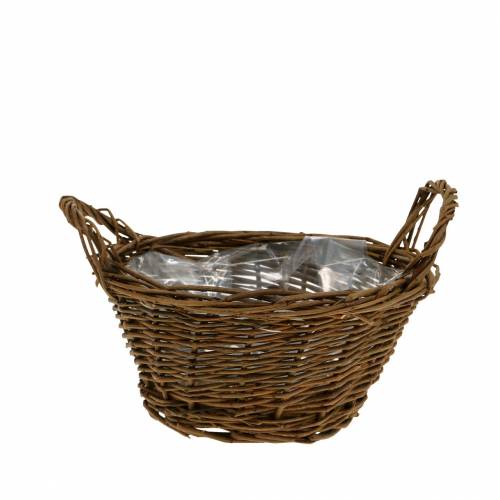 Floristik24 Panier rond en branches de saule Panier de Pâques marron Ø19cm