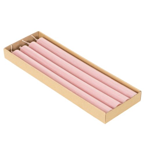 Bougies Rustiques Roses en Cire Colorée Masse 350x28mm Lot de 4 | Floristik24.fr