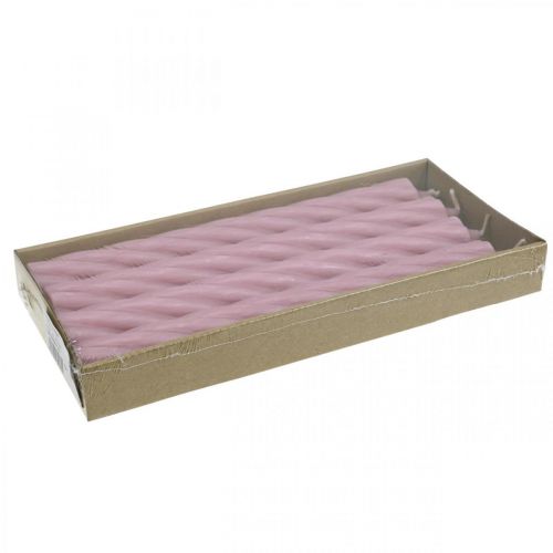 Article Bougies rustiques, bougies tige, rose, 250/28mm, 4 pièces