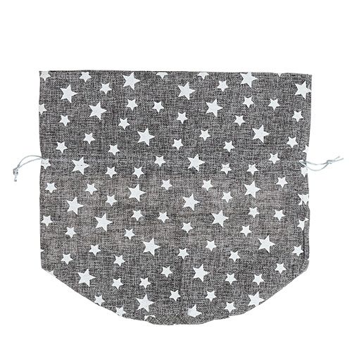 Floristik24 Sac d&#39;Étoiles Ø23cm H35cm Gris