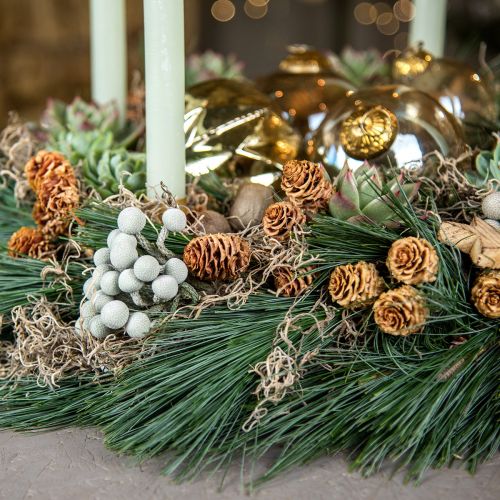 Article Branche de Salignum fleurs de leucadendron légères sur la branche 25 pcs