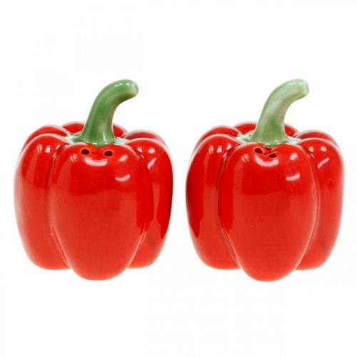 Floristik24 Shaker à épices paprika, décoration céramique, set poivrière et salière, décoration de table, Ø6cm