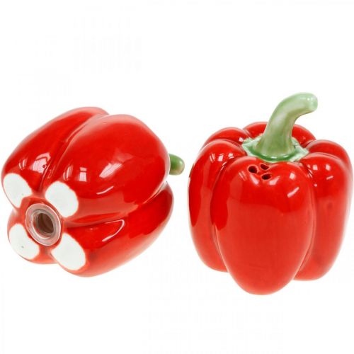 Floristik24 Shaker à épices paprika, décoration céramique, set poivrière et salière, décoration de table, Ø6cm