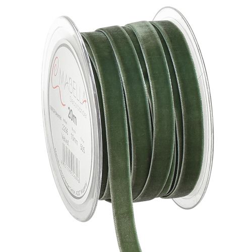 Ruban de velours ruban cadeau ruban décoratif vert B10mm 20m