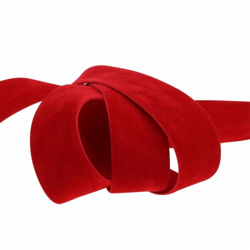 Article Ruban velours rouge 25mm 7m