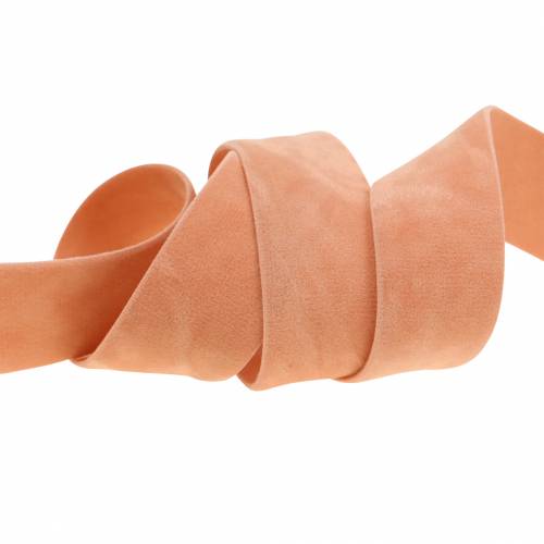 Ruban velours saumon 25mm 7m