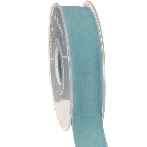 Floristik24 Ruban de velours bleu clair pour bijoux, 25 mm, 7 m