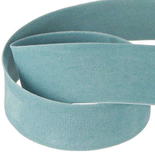 Article Ruban de velours bleu clair pour bijoux, 25 mm, 7 m