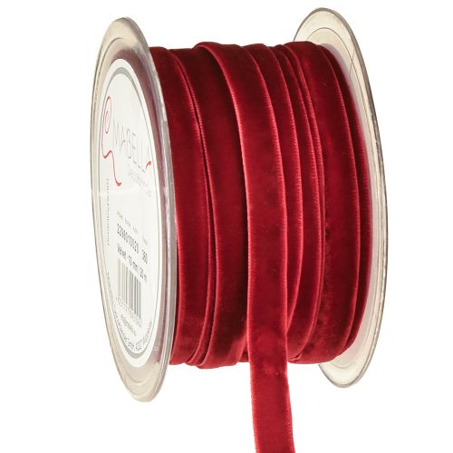 Floristik24 Ruban de velours rubans décoratifs Ruban de velours Bordeaux 10mm 20m