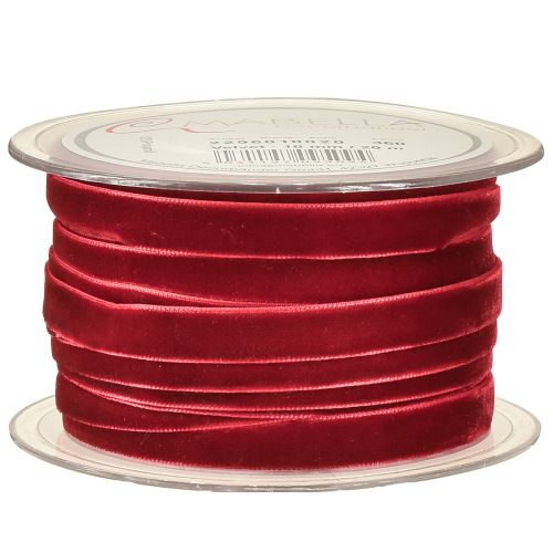 Article Ruban de velours rubans décoratifs Ruban de velours Bordeaux 10mm 20m