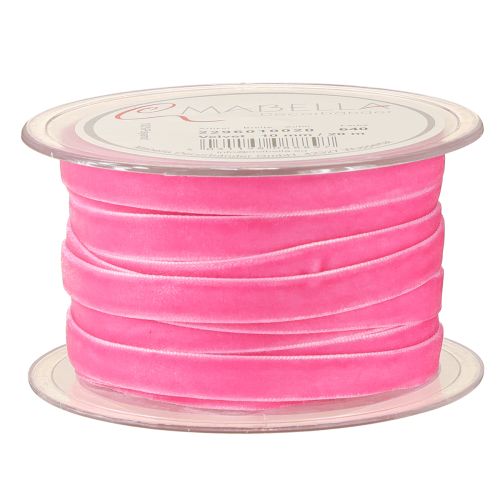 Article Ruban de velours ruban décoratif ruban cadeau velours rose 10mm 20m