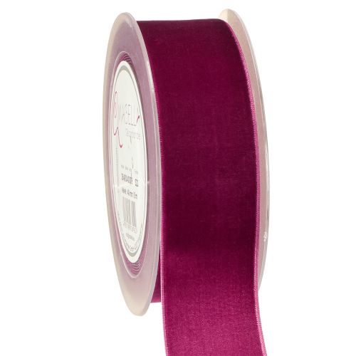 Ruban de velours, ruban décoratif, ruban cadeau en velours Erika 40 mm, 8 m