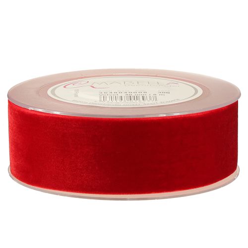 Article Ruban de velours ruban cadeau ruban décoratif velours rouge 40mm 8m