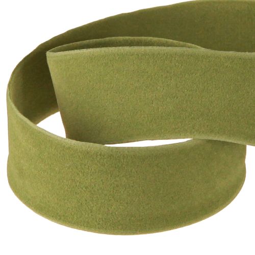 Article Ruban de velours vert mousse 25 mm 7 m