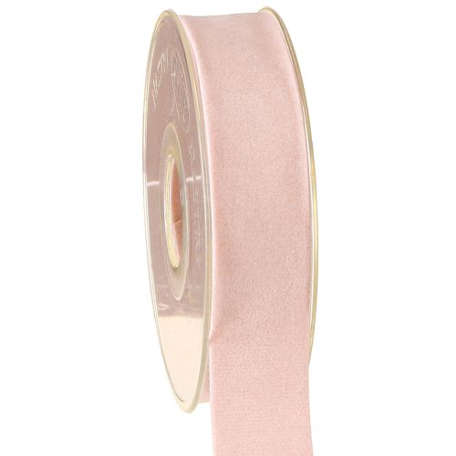 Article Ruban de velours rose 25 mm 7 m