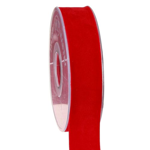 Article Ruban de velours ruban rouge ruban de tissu 25 mm 7 m