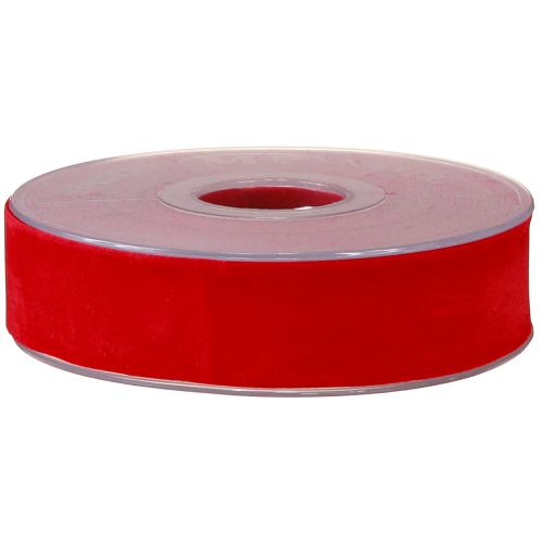 Article Ruban de velours ruban rouge ruban de tissu 25 mm 7 m