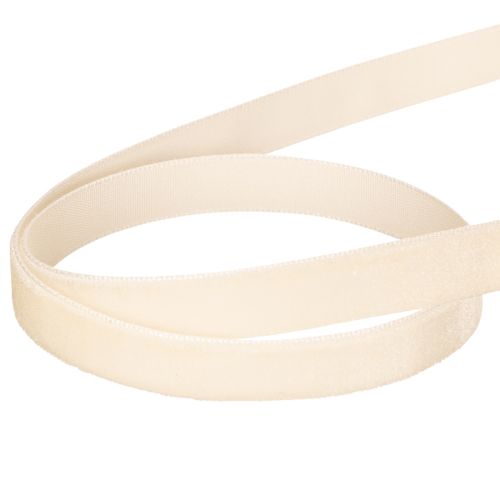 Satiné ruban en polyamide crème 10mm 20m pour décoration et bricolage | Floristik24.fr