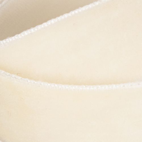 Ruban en velours crème 20 mm x 10 m pour cadeaux et décorations | Floristik24.fr