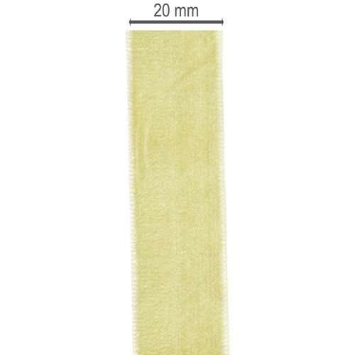 Ruban en velours vert sauge 20 mm x 10 m pour emballage cadeau | Floristik24.fr