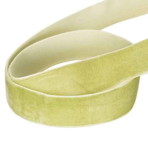 Ruban en velours vert sauge 20 mm x 10 m pour emballage cadeau | Floristik24.fr