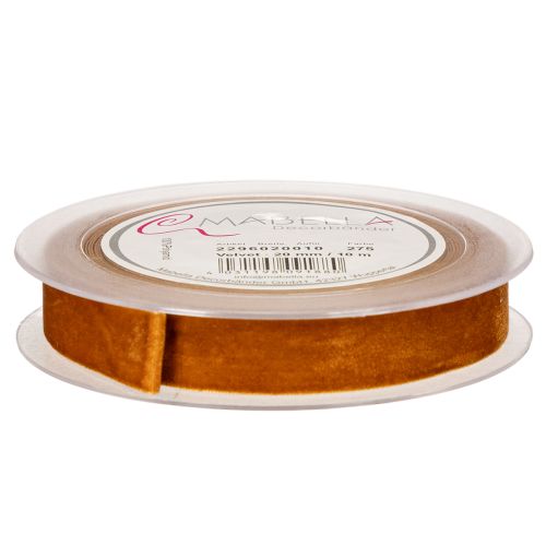 Sangle en velours 20 mm x 10 m couleur terracotta | Floristik24.fr