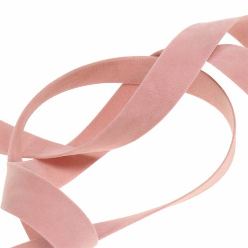 Article Ruban velours rose 15mm 7m